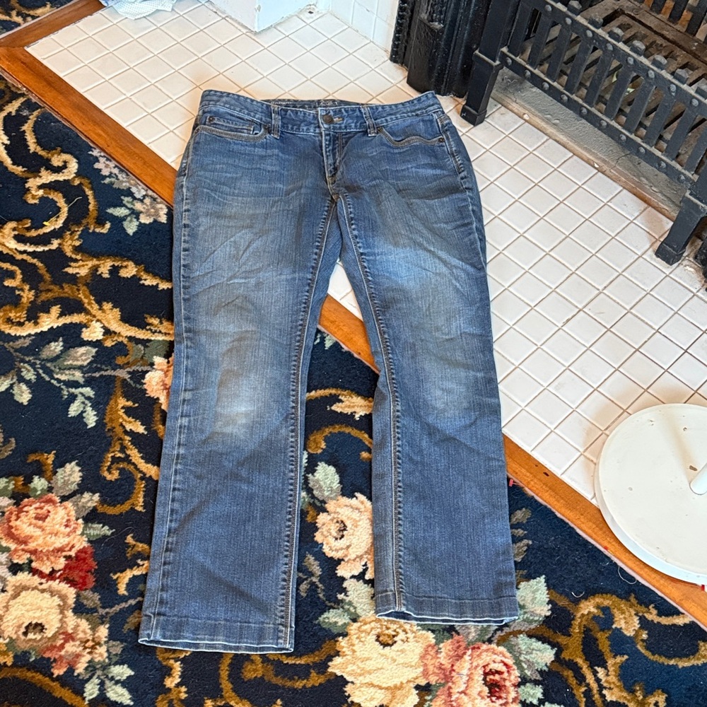 LOFT Denim‎ Curvy Straight Leg Blue Jeans- worn a bunch but no flaws